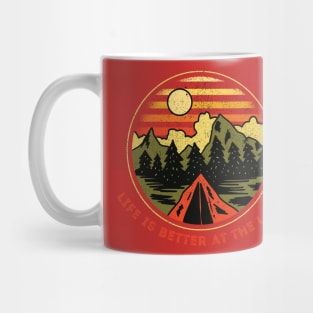 Life is Better at the Lake and Hiking, camping Gift for forest lover Mug